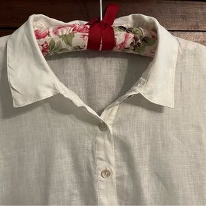 J. Jill Love Linen White Tunic Top Size 3X